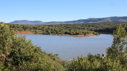 Fototapeta na wymiar lake in south africa game reserve
