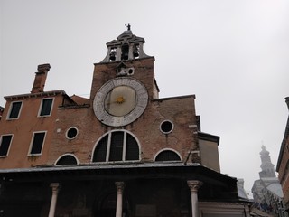 old town clock in venice