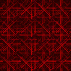 Intersecting light red lines with a diagonal on a dark background.