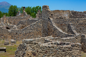 Pompeii, an ancient Roman city near modern Naples in the Campania region of Italy, that was buried...