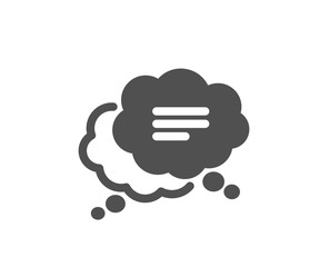 Chat comment sign. Text message icon. Comic speech bubble symbol. Classic flat style. Simple text message icon. Vector