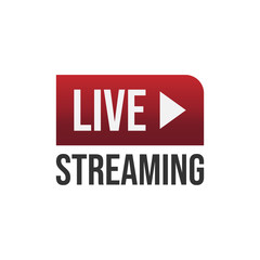 Live stream tv logo icon vector