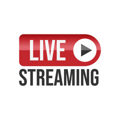 Live stream tv logo icon vector
