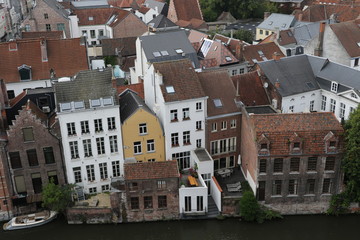 Vue aérienne de la ville de Gand