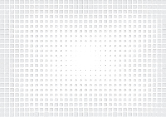 Abstract halftone dotted background. Futuristic grunge pattern, square, shadow.  Gray modern optical pop art texture for posters, sites, business cards, cover, labels mock-up, vintage stickers