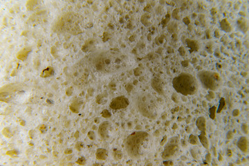 The white bread texture. Macrophotography