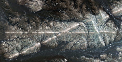 crossroad,  abstract photography of the deserts of Africa from the air, aerial view of desert...