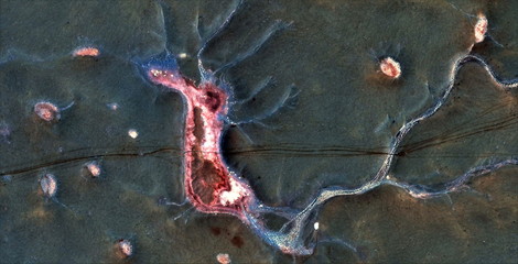 sea ​​horse,  abstract photography of the deserts of Africa from the air, aerial view of desert...