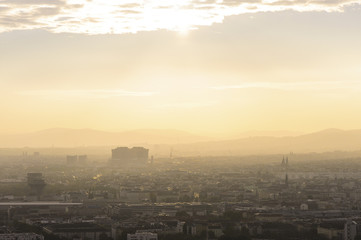 Wien, Skyline, Donauinsel, AKH, Österreich, 22. Bezirk, Donauci