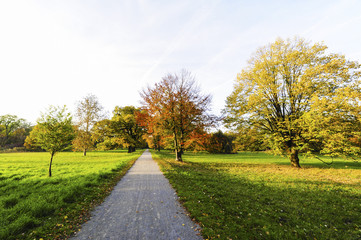 Fototapeta na wymiar Landschaftsgarten Harrachpark im Herbst, Österreich, NIederöst