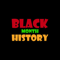 Fototapeta na wymiar Black History Month celebrated in United States, Canada and Great Britain. Vector illustration design isolated on black background