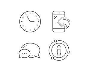 Call center service line icon. Chat bubble, info sign elements. Incoming phone call sign. Feedback symbol. Linear incoming call outline icon. Information bubble. Vector