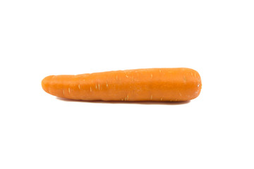 Fresh carrot isolated on white background.