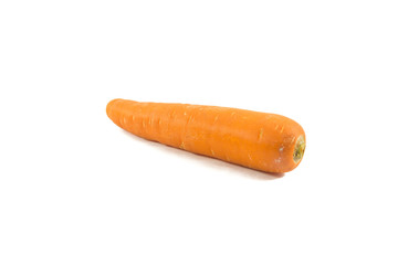 Fresh carrot isolated on white background.