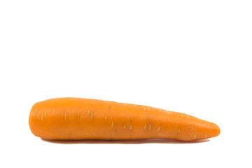 Fresh carrot isolated on white background.