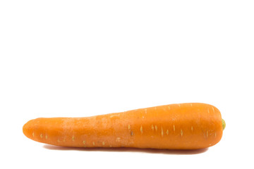 Fresh carrot isolated on white background.