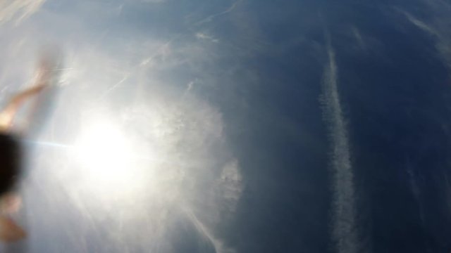 Sunny Day And Blue Sky With Clouds Time Lapse
