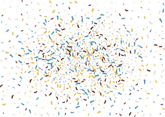 Festive color ribbon confetti background. Abstract frame confetti texture for holiday, postcard, poster, website, carnivals, birthday and children's parties. Cover confetti mock-up. Wedding card