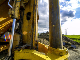 Windpark Parndorf, Errichtung eines Windrads, Österreich, Burge