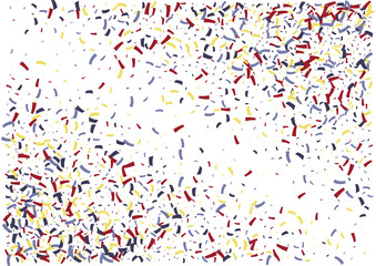 Festive color ribbon confetti background. Abstract frame confetti texture for holiday, postcard, poster, website, carnivals, birthday and children's parties. Cover confetti mock-up. Wedding card