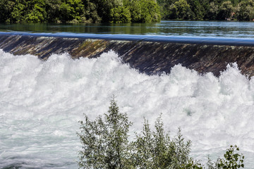 Water drainage at Ticino's river, Varese, Lombardy