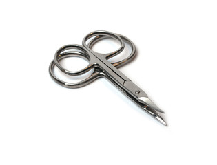 Generic small nail scissors isolated on white background