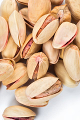 Pistachio on a white background