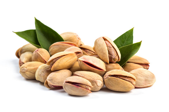 Pistachio on a white background