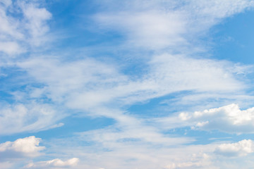Obraz premium White clouds in the blue sky. Background. Texture