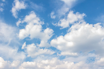 Obraz na płótnie Canvas White clouds in the blue sky. Background. Texture
