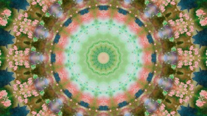 Artistic psychedelic kaleidoscopic background, mandala, ink