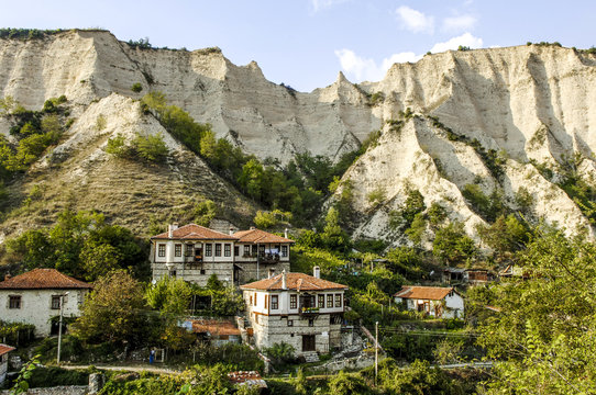 Melnik, weisser Sandsteinfels, Bulgarien, Piringebirge