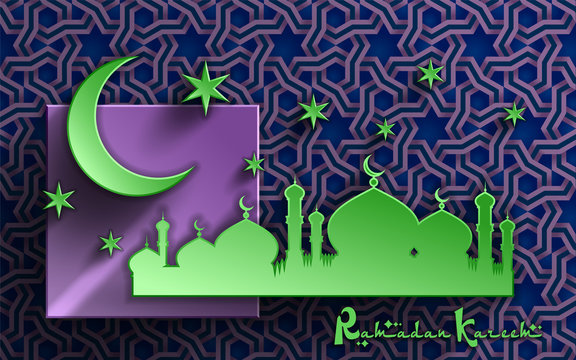Ramadan Kareem background, Arabic ornament, Islamic pattern background, vector