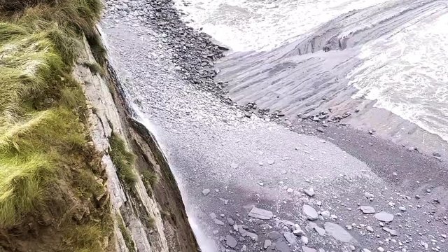 Mirador De Mendatagaina Beach In Spain. Slow Motion Tilt Down Footage