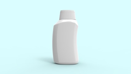 3d rendering of a plastic container bottle isolated in studio background
