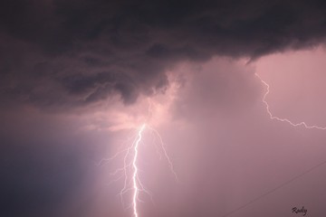 Fototapeta na wymiar thundercloud and lightning in the night sky