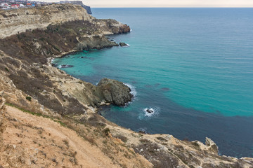 Fototapeta na wymiar Sea shore with turquoise water