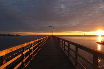 Captree fishing pier, early morning.