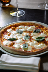 Margarita Pizza close up photos