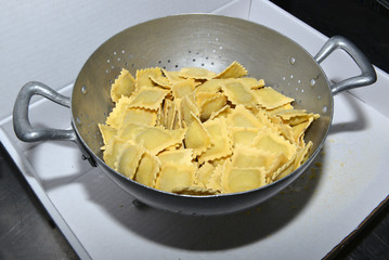 The agnolotti are ready for cooking