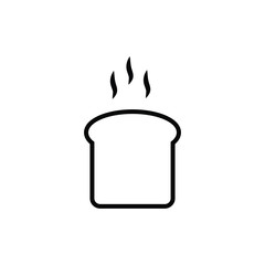 bread icon. black and white vector sign
