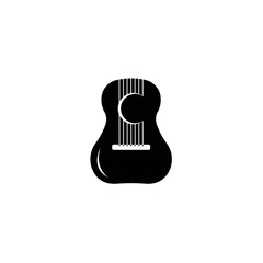 guitar icon logo vector illustration design template