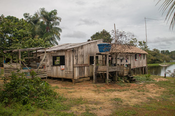 Living house in the amazon region, Brazil, South America