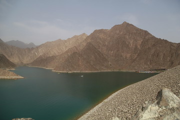 hatta kayak dam at united arab emirates