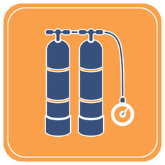 Aqualung for swimming icon