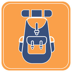 Backpack icon illustration