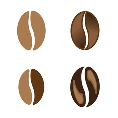 coffee beans template vector icon illustration