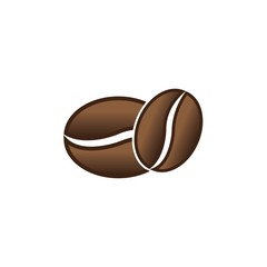 coffee beans template vector icon illustration