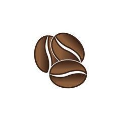 coffee beans template vector icon illustration