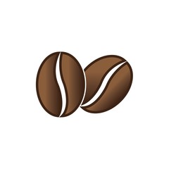 coffee beans template vector icon illustration